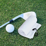 Maxbell Fold Golf Towel 30 Cmx30 cm Portable Outdoor Golfer Gift Golf Club Towel White