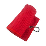 Maxbell Fold Golf Towel 30 Cmx30 cm Portable Outdoor Golfer Gift Golf Club Towel Red