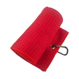 Maxbell Fold Golf Towel 30 Cmx30 cm Portable Outdoor Golfer Gift Golf Club Towel Red