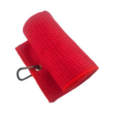Maxbell Fold Golf Towel 30 Cmx30 cm Portable Outdoor Golfer Gift Golf Club Towel Red