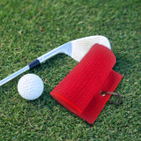 Maxbell Fold Golf Towel 30 Cmx30 cm Portable Outdoor Golfer Gift Golf Club Towel Red