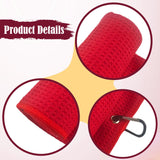 Maxbell Fold Golf Towel 30 Cmx30 cm Portable Outdoor Golfer Gift Golf Club Towel Red
