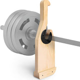 Maxbell Wood Barbell Loading Jack Stand Wear Resistant Anti Slip with Groove Bayonet
