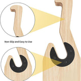 Maxbell Wood Barbell Loading Jack Stand Wear Resistant Anti Slip with Groove Bayonet