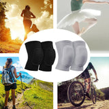 Maxbell 2Pcs Knee Pads Protection Sleeves Wrap Kneepads Knee Braces Support Black