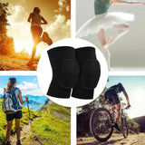 Maxbell 2Pcs Knee Pads Protection Sleeves Wrap Kneepads Knee Braces Support Black