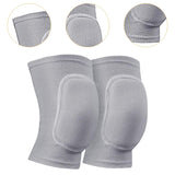 Maxbell 2Pcs Knee Pads Protection Sleeves Wrap Kneepads Knee Braces Support Gray