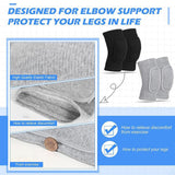 Maxbell 2Pcs Knee Pads Protection Sleeves Wrap Kneepads Knee Braces Support Gray