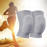 Maxbell 2Pcs Knee Pads Protection Sleeves Wrap Kneepads Knee Braces Support Gray