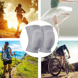 Maxbell 2Pcs Knee Pads Protection Sleeves Wrap Kneepads Knee Braces Support Gray