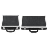 Maxbell Billiard Ball Storage Box Sports PU Leather Aluminum Pool Ball Carrying Case 25cmx25cmx7.5cm