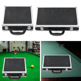 Maxbell Billiard Ball Storage Box Sports PU Leather Aluminum Pool Ball Carrying Case 25cmx25cmx7.5cm