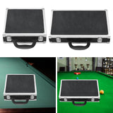 Maxbell Billiard Ball Storage Box Sports PU Leather Aluminum Pool Ball Carrying Case 25cmx25cmx7.5cm