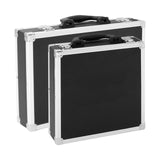 Maxbell Billiard Ball Storage Box Sports PU Leather Aluminum Pool Ball Carrying Case 25cmx25cmx7.5cm