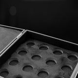 Maxbell Billiard Ball Storage Box Sports PU Leather Aluminum Pool Ball Carrying Case 25cmx25cmx7.5cm