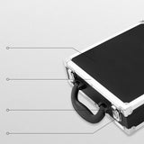 Maxbell Billiard Ball Storage Box Sports PU Leather Aluminum Pool Ball Carrying Case 25cmx25cmx7.5cm