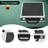 Maxbell Billiard Ball Storage Box Sports PU Leather Aluminum Pool Ball Carrying Case 25cmx25cmx7.5cm