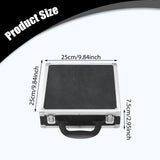 Maxbell Billiard Ball Storage Box Sports PU Leather Aluminum Pool Ball Carrying Case 25cmx25cmx7.5cm