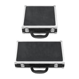 Maxbell Billiard Ball Storage Box Sports PU Leather Aluminum Pool Ball Carrying Case 25cmx25cmx7.5cm