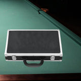 Maxbell Billiard Ball Storage Box Sports PU Leather Aluminum Pool Ball Carrying Case 36.5cmx23cmx7cm