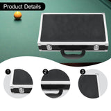 Maxbell Billiard Ball Storage Box Sports PU Leather Aluminum Pool Ball Carrying Case 36.5cmx23cmx7cm
