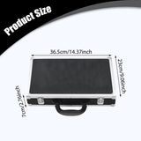 Maxbell Billiard Ball Storage Box Sports PU Leather Aluminum Pool Ball Carrying Case 36.5cmx23cmx7cm