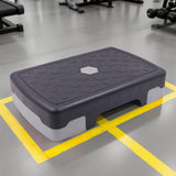 Maxbell Aerobic Exercise Step Fitness Equipment for Women Men Indoor Cardio Strength Gray Black