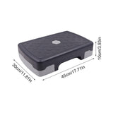 Maxbell Aerobic Exercise Step Fitness Equipment for Women Men Indoor Cardio Strength Gray Black