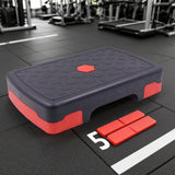 Maxbell Aerobic Exercise Step Fitness Equipment for Women Men Indoor Cardio Strength Red Black