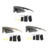 Maxbell Outdoor Goggles Hiking Sports Protector Non Slip Women Men Portable Anti Fog Black