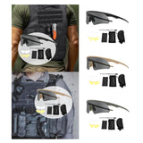 Maxbell Outdoor Goggles Hiking Sports Protector Non Slip Women Men Portable Anti Fog Black