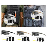 Maxbell Outdoor Goggles Hiking Sports Protector Non Slip Women Men Portable Anti Fog Black