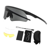 Maxbell Outdoor Goggles Hiking Sports Protector Non Slip Women Men Portable Anti Fog Black