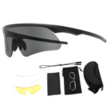 Maxbell Outdoor Goggles Hiking Sports Protector Non Slip Women Men Portable Anti Fog Black