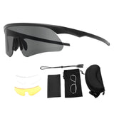 Maxbell Outdoor Goggles Hiking Sports Protector Non Slip Women Men Portable Anti Fog Black