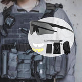 Maxbell Outdoor Goggles Hiking Sports Protector Non Slip Women Men Portable Anti Fog Black