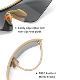 Maxbell Outdoor Goggles Hiking Sports Protector Non Slip Women Men Portable Anti Fog Khaki