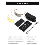 Maxbell Outdoor Goggles Hiking Sports Protector Non Slip Women Men Portable Anti Fog Khaki