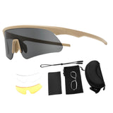 Maxbell Outdoor Goggles Hiking Sports Protector Non Slip Women Men Portable Anti Fog Khaki