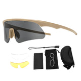 Maxbell Outdoor Goggles Hiking Sports Protector Non Slip Women Men Portable Anti Fog Khaki