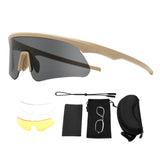 Maxbell Outdoor Goggles Hiking Sports Protector Non Slip Women Men Portable Anti Fog Khaki