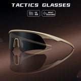 Maxbell Outdoor Goggles Hiking Sports Protector Non Slip Women Men Portable Anti Fog Khaki