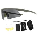 Maxbell Outdoor Goggles Hiking Sports Protector Non Slip Women Men Portable Anti Fog Green