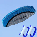 Maxbell Stunt Kite Double Line Outdoor Parafoil Kite for Children Enthusiasts Adults Bllue