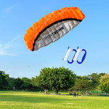 Maxbell Stunt Kite Double Line Outdoor Parafoil Kite for Children Enthusiasts Adults Orange