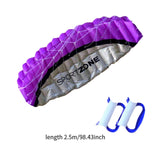 Maxbell Stunt Kite Double Line Outdoor Parafoil Kite for Children Enthusiasts Adults Violet