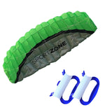 Maxbell Stunt Kite Double Line Outdoor Parafoil Kite for Children Enthusiasts Adults Green
