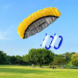 Maxbell Stunt Kite Double Line Outdoor Parafoil Kite for Children Enthusiasts Adults Yellow