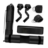Maxbell Barbell Squat Pad Set Non Slip Bar Cushion for Lunges Workout Weight Lifting Black