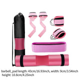 Maxbell Barbell Squat Pad Set Non Slip Bar Cushion for Lunges Workout Weight Lifting Pink
